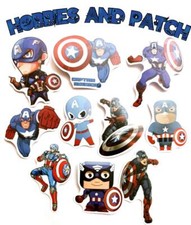 stickers 10 adesivi marvel avengers diario pc tablet capitan america captain kid