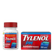 Tylenol PM Extra Strength Pain Reliever  Sleep Aid Caplets with 500 mg of