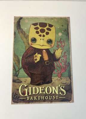 Gideon's Bakehouse Menu Card Reginald Ridley Sea Turtle June 2023 Disney Springs