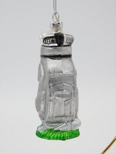 Golf Bag Glass Christmas Tree Ornament