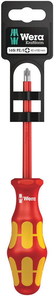Wera 100022, 165 i PZ/S SB VDE Insulated screwdriver (Pozidriv/slotted),#2x100mm