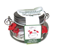 Nature's Way 6 Oz. Glass Mason Jar Hummingbird Feeder, Easy Fill NEW