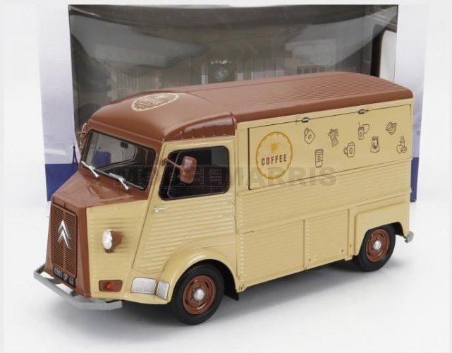 SOLIDO 1804818 CITROEN - TYPE HY VAN CAFE AMBULANT 1969 - CREAM BROWN - 1/18