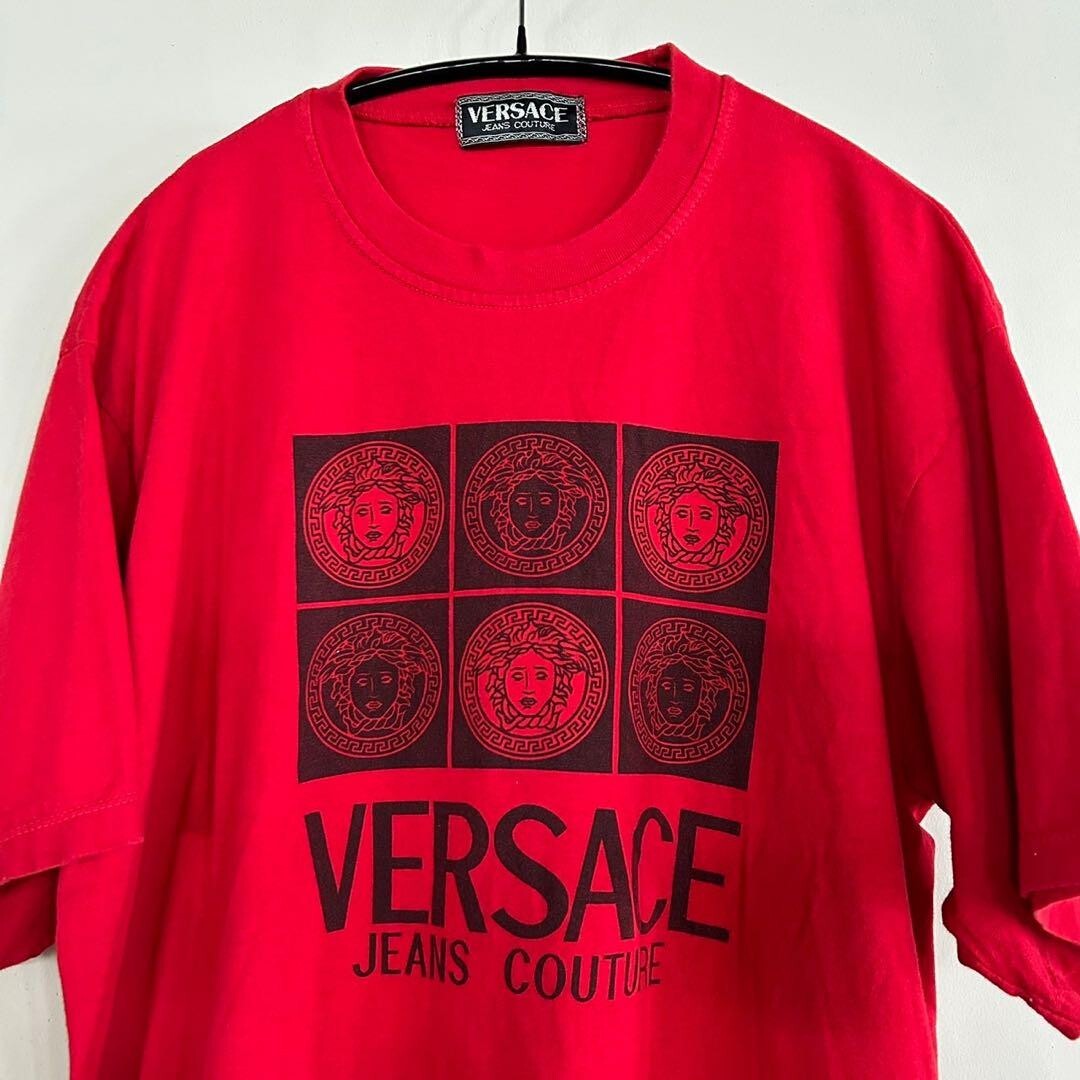 VERSACE JEANS COUTURE Logo T-shirt Red Men | eBay