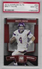 2010 Donruss Elite BRETT FAVRE PSA 10 Vikings Packers LOW POP