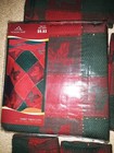 Red & Green Christmas Plaid Tablecloth and Napkins With Pine Cone & Holly — photo 2