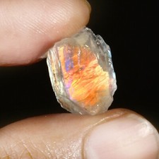 Top Grade Natural Madagascar Rainbow Moonstone Play Of Color Multi Fire M106