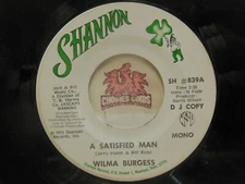 Promo! Wilma Burgess – A Satisfied Man / Mono, 45 RPM VG+ (1M)