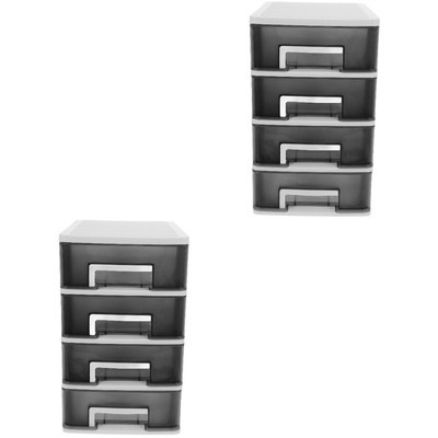  2 stücke Haushalt Four-Layer Lagerschrank Kunststoff Schublade Typ Schrank