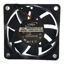 1PCS ADDA AD0612HB-H93 DC12V 0.28A 3-Wire Ball Cooling Fan 60 60 13MM