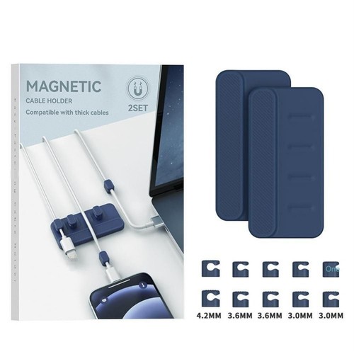 Desktop Magnetic Row Plug Protector Cable Clip Cord Winder Mouse Wire Organizer - Photo 5/7