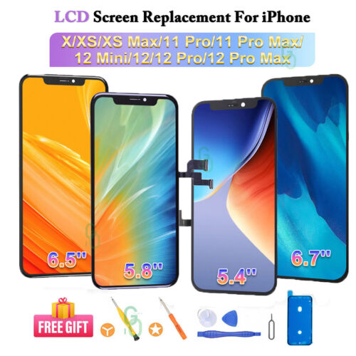 For iPhone 11 12 13 14 X XR XS Max LCD Display Screen Replacement Touch Assembly - Photo 1/52