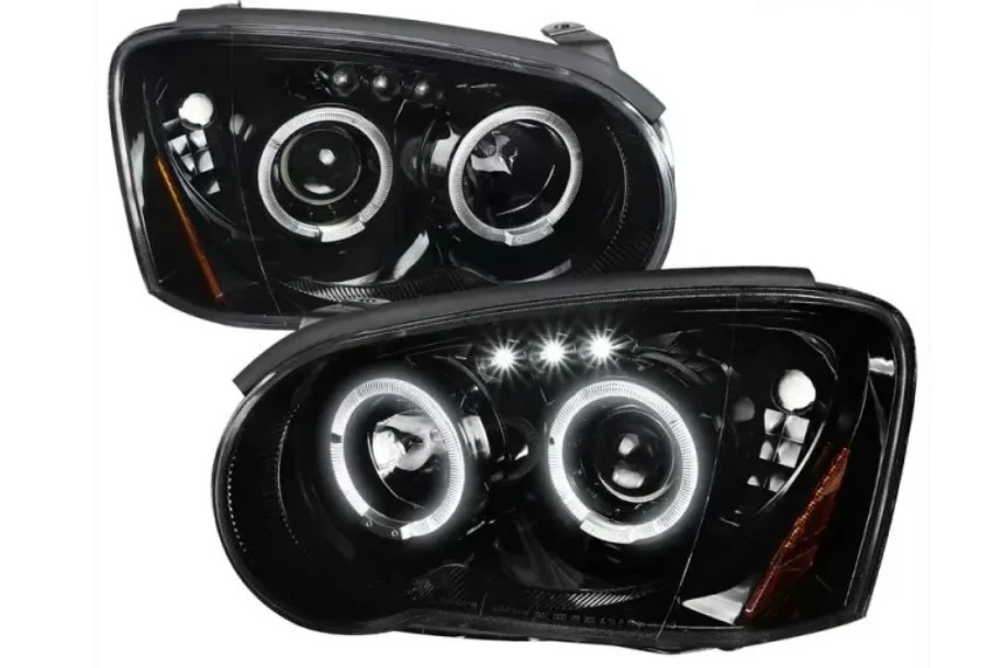 Fit 2004-2005 Subaru Impreza WRX Piano Black LED Halo Projector Headlights 04-05 - Image 3 of 4