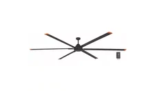 Commercial Electric 10ft Matte Black Ceiling Fan Indoor/Outdoor Wall Control
