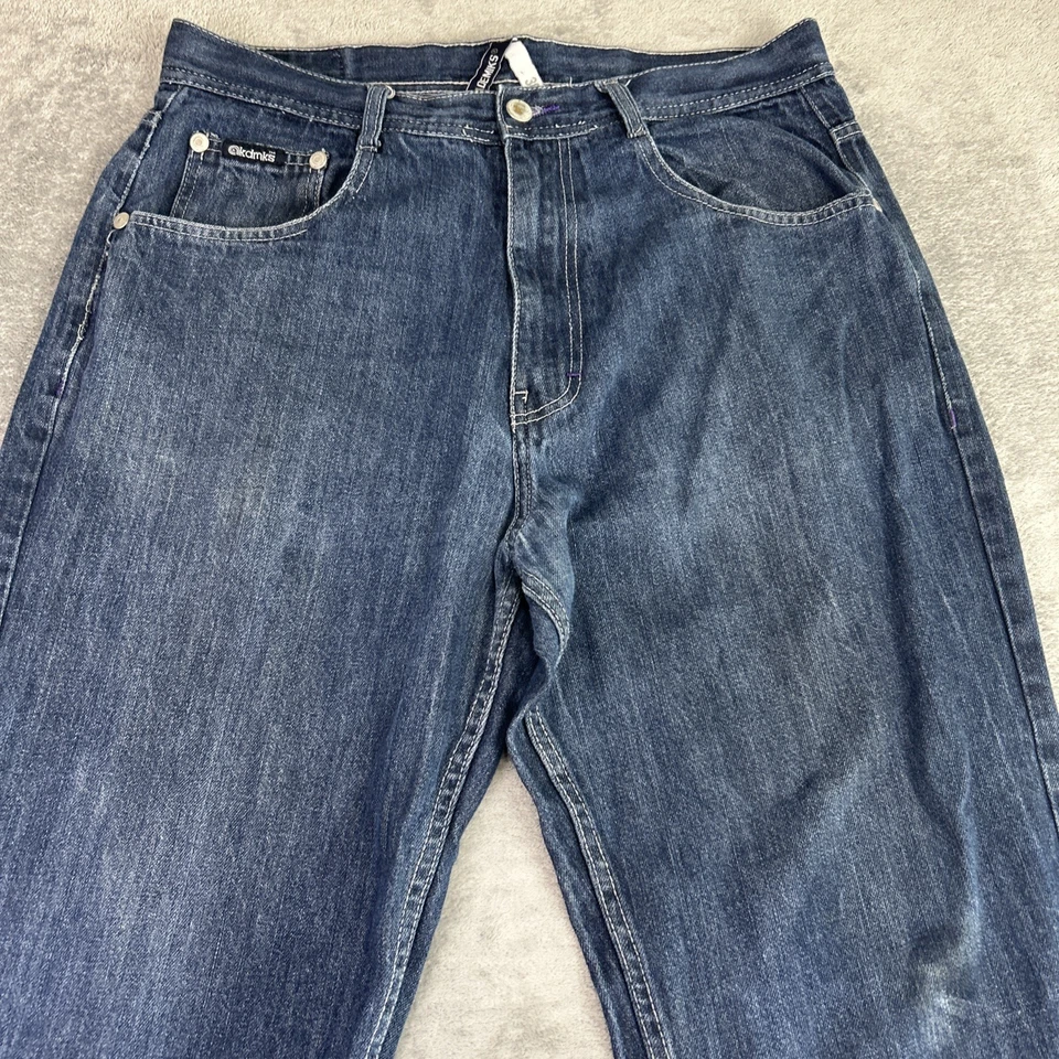 Akademiks Men’s 38x32 Y2K Denim Baggy Jeans Streetwear Skater Grunge 90s Vintage - Image 2 of 4