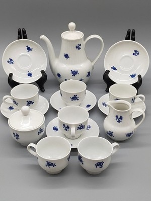 Kaffeeservice Graf von Henneberg 1777 Echt Kobalt Porzellan DDR