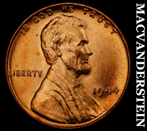 1944 Lincoln Wheat Cent- Red- Choice Gem Brilliant Uncirculated+++++ #J735