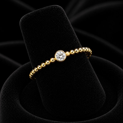 Solitaire Bobble Ring 9ct Yellow Gold Hallmarked Sizes J - T British Made