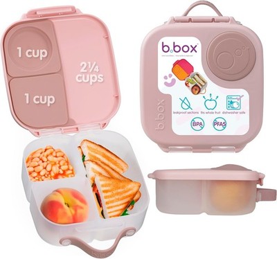 b.box Mini Brotdose für Kinder mit Fächern | Bento Box, 3 Fächer (2 Au