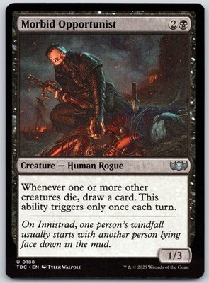 Morbid Opportunist (188) - TDC: Commander: Tarkir: Dragonstorm NM