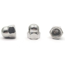 M12X1.0mm 304 Stainless Steel Fine Thread Hex Acorn Cap Nuts Decorative Nut C...