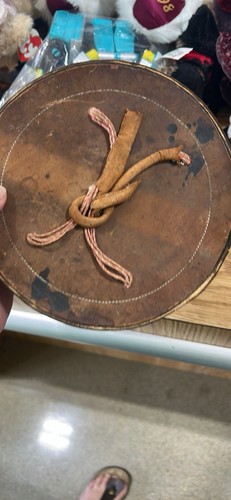 Antique Leather Collar Box