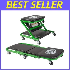 Black/Green Mechanic Creeper Seat