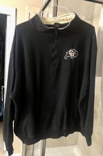 Colosseum Colorado University Pullover Adult XXL 1/4 zipper sweatshirt Black