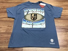 MENS XL - NEW Mitchell & Ness NHL Vegas Golden Knights Hockey T-Shirt Blue