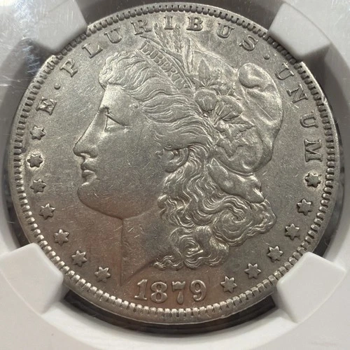 1879 O MORGAN 90% SILVER $1 DOLLAR NGC CERTIFIED AU 50  NEW ORLEANS  012536