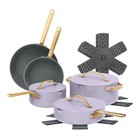 Made By Gather Ceramic Nonstick Cookware Set, 12-Piece, Lavender, Oven Safe to