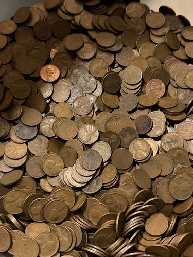 (1000) Assorted Wheat Cents - 1940's & 1950's (No Steel) - Bulk Lot - All Mints