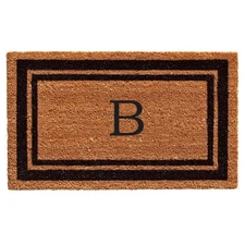 Calloway Mills 36x72" Black Border Monogram Doormat, Letter B - Model 152963672B
