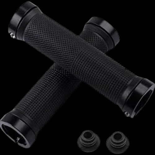 Bike Handlebar Grips Lock-On Rubber Non-Slip Double Alloy Clamp MTB Road Bicycle