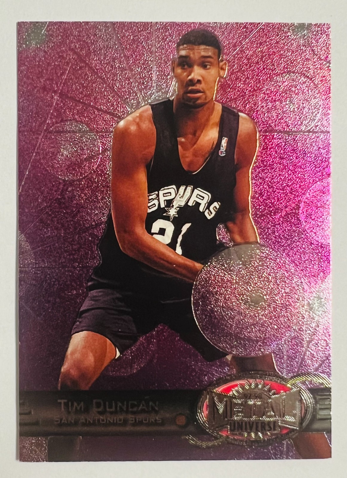 1997-98 Metal Universe - Tim Duncan #66 (RC)