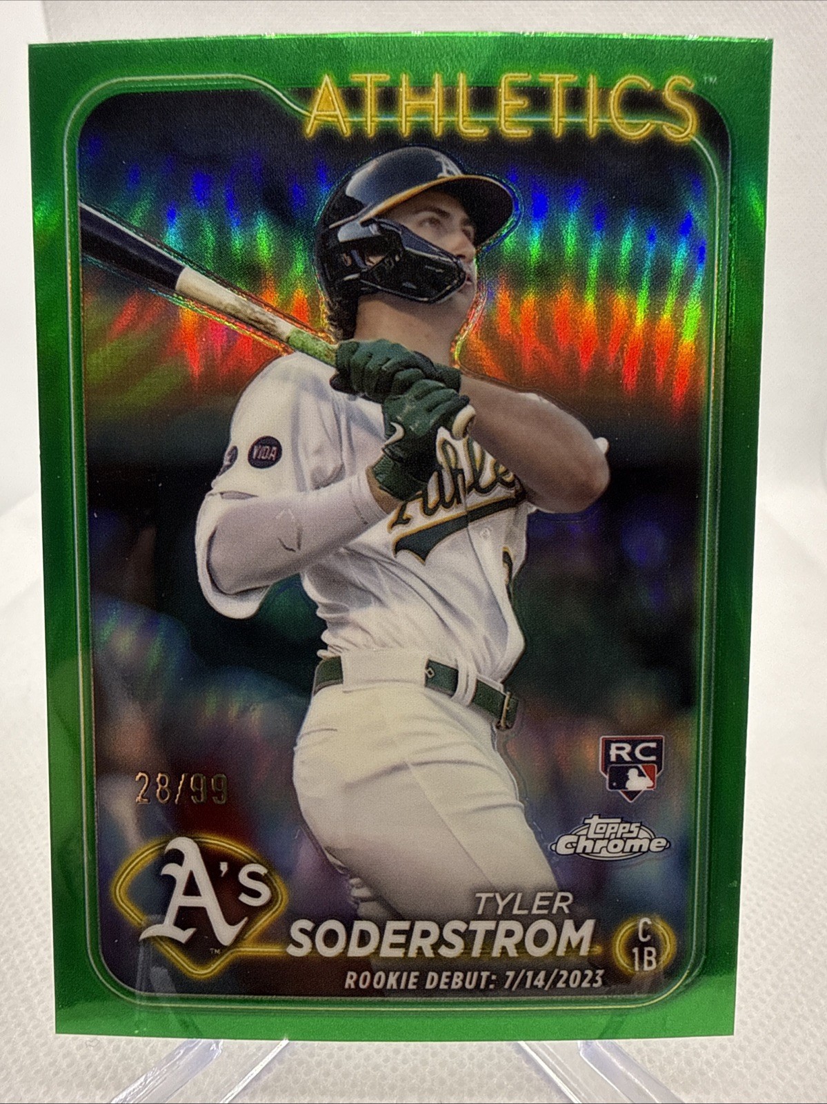 2024 Topps Chrome Update Series - Tyler Soderstrom #USC22 Green Refractor /99