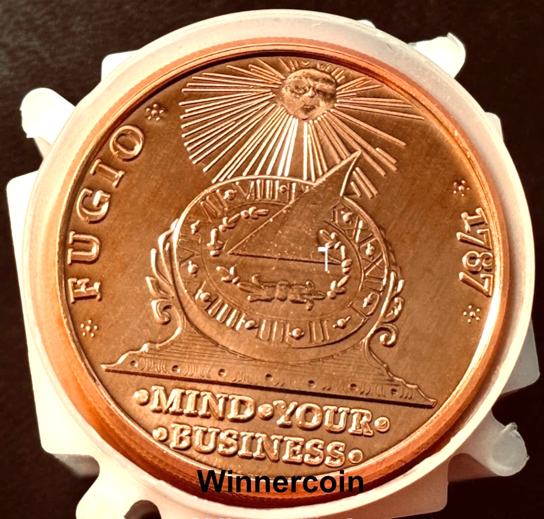 1787 Fugio Cent Mind Your Business Copper 1 oz .999 Fine Round USA