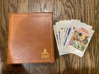 Vintage Atari 2600 Game Cartridge Storage Album - 8 Game Lot with Manuals