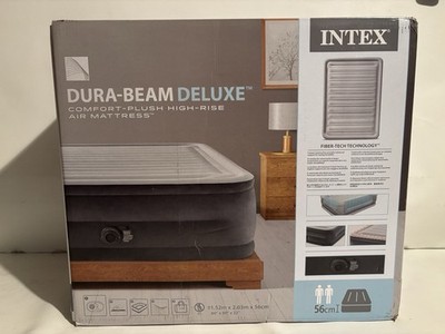 Intex Dura Beam Deluxe Luftbett - Grau, 152 x 203 x 56 cm (64418)