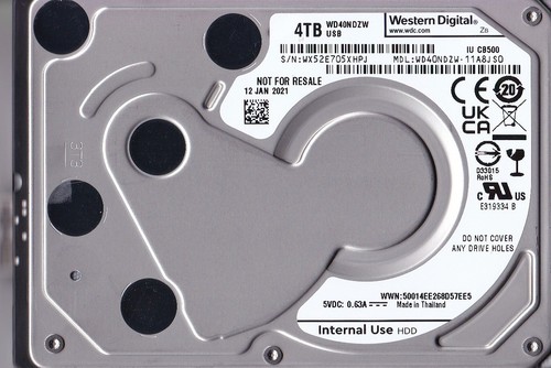 WD40NDZW-11A8JS0 s/n: WX52E7 JAN 2021 4TB USB Spyglass-2 ULTRALT WESTERN DIGITAL - Picture 1 of 5