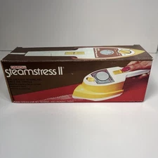 Vintage Osrow Steamstress II Steam Iron Hand Held Gold 1983 In Original Box