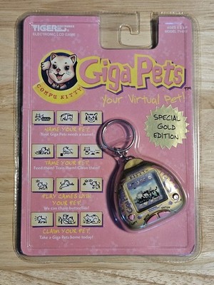 Vintage TIGER Giga Pets Compu Kitty 1997 Special Gold Edition New Sealed