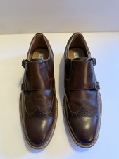 Steve Madden Double Monk Harlan Tan Leather Men  s 10.5 Dress Shoe