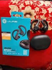 JLab JBuds Sport ANC 4 Bluetooth Earbuds, Sporthook, Fitness & Gym  NEW OPEN BOX