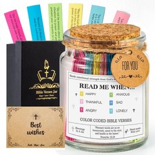 Bible Verse Jar KJV - Christian Gifts For Women, Men, Mom, Dad, Friend, Birt...