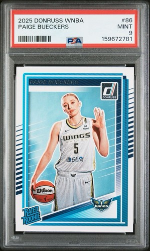 2025 Panini Donruss Paige Bueckers RC WNBA - Rated Rookie #86 PSA 9