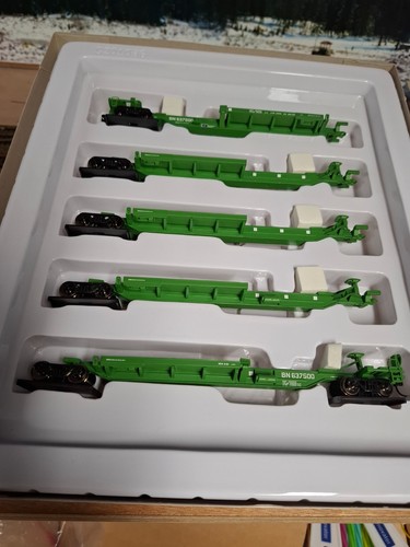 Walthers 5-Unit 48' Spine Car Burlington Northern #637500 HO | Condition: Used