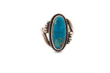 Vintage Bell Trading Post Sterling Silver Turquoise Ring Size 5