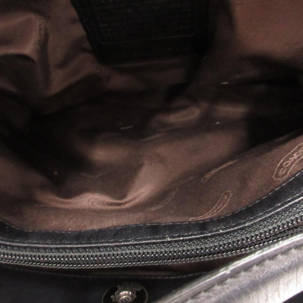 Coach 7402 Handbag Tote Shoulder Nylon Leather Black /Gv Ladies thumbnail 5