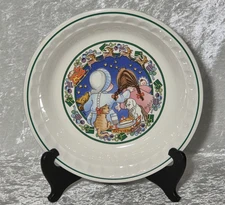 1989 Country Kids Collectors Recipe Plate "Christmas Wish